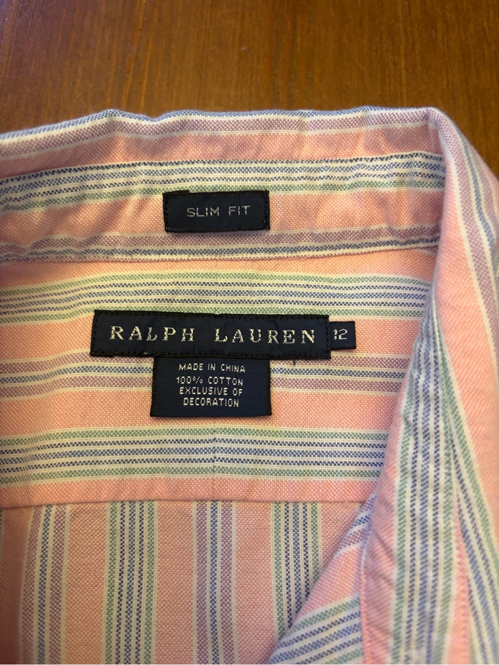 Ralph Lauren Women’s Slim Fit Striped Oxford Button-Down Shirt – Size 12 - Picture 4 of 9